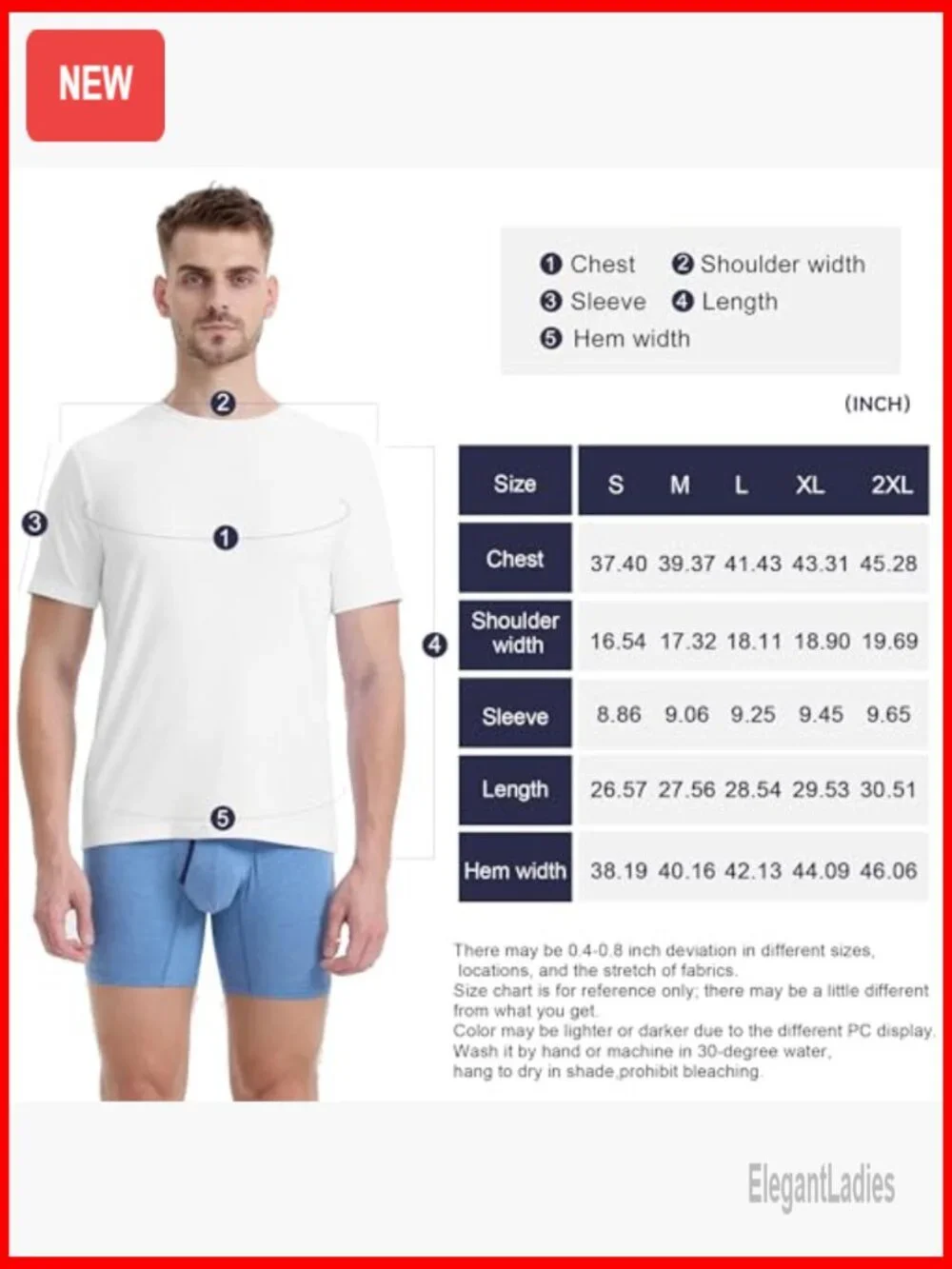 Men's Slim Fit Undershirts 3 Pack, Moisture-Wicking Bamboo Blend Tees